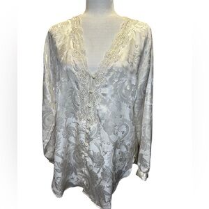 Victoria's Secret Gold Tag vintage chemises pearl sleep top size medium STUNNING